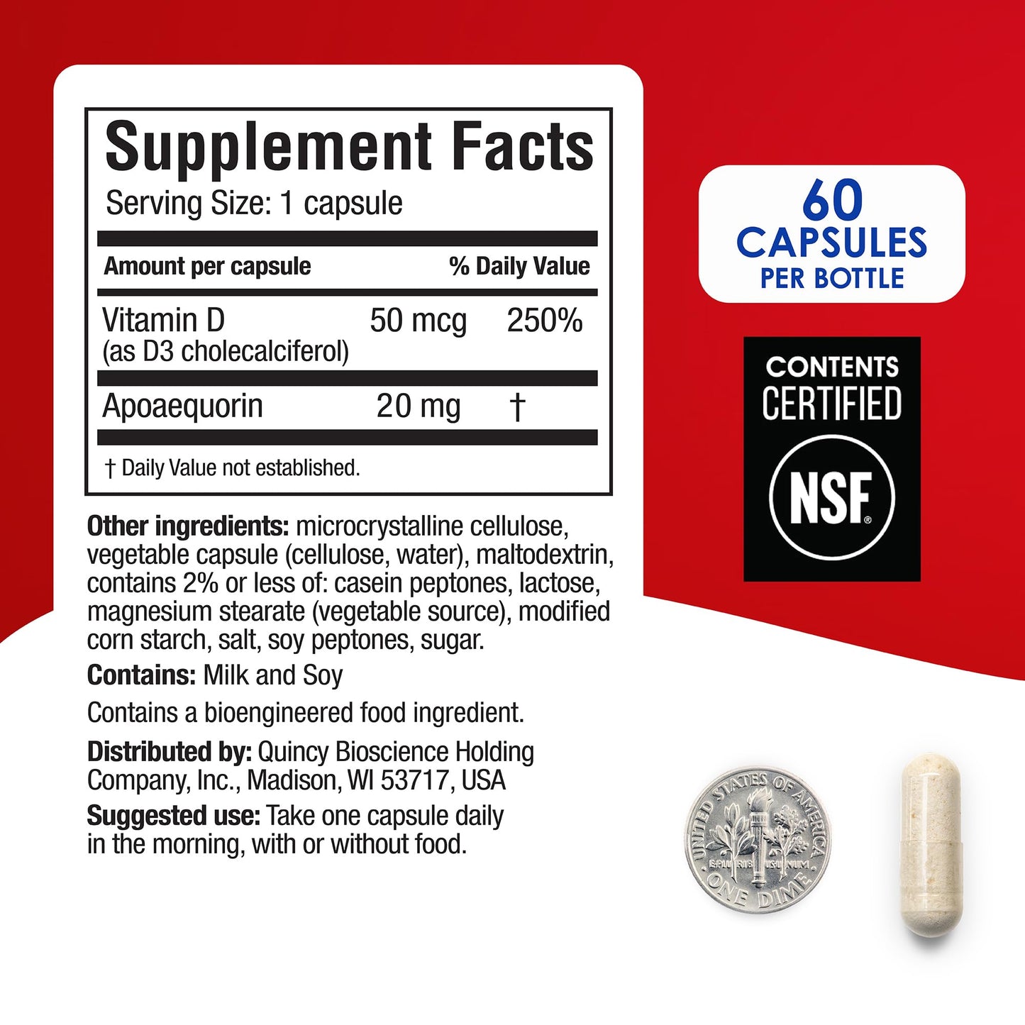 Extra Strength Capsules - 20mg Apoaequorin, 60ct